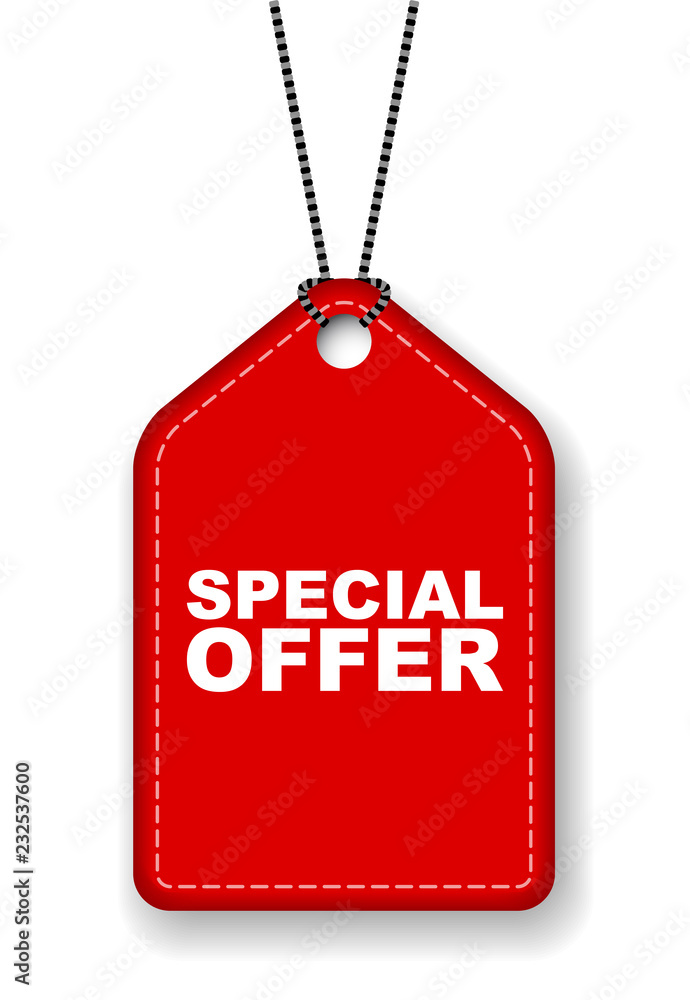 red vector banner special offer