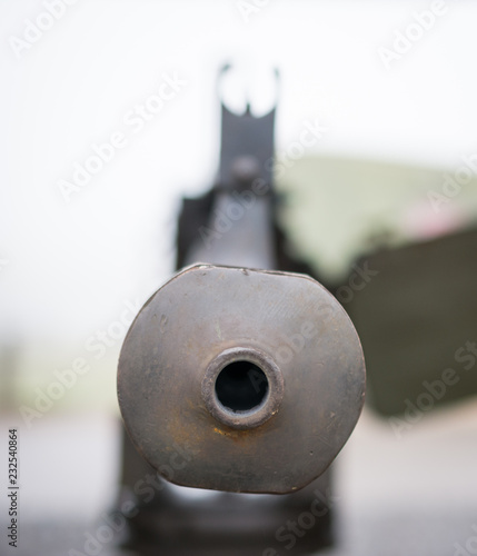 Old Russian machine gun from the Second World War photo