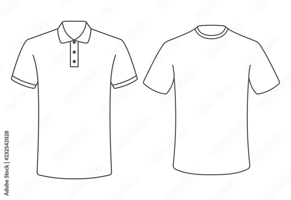 T-shirt and polo. Vector Stock Vector | Adobe Stock