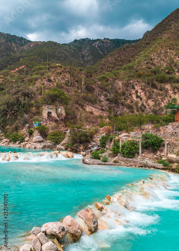Thermal water river in Tolantongo, Mexico