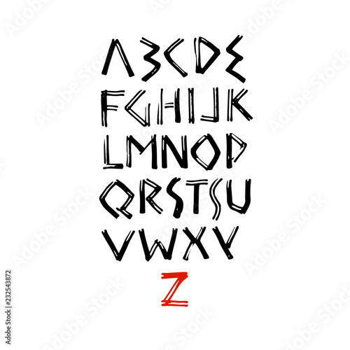 decorative handwritten font, in Greek