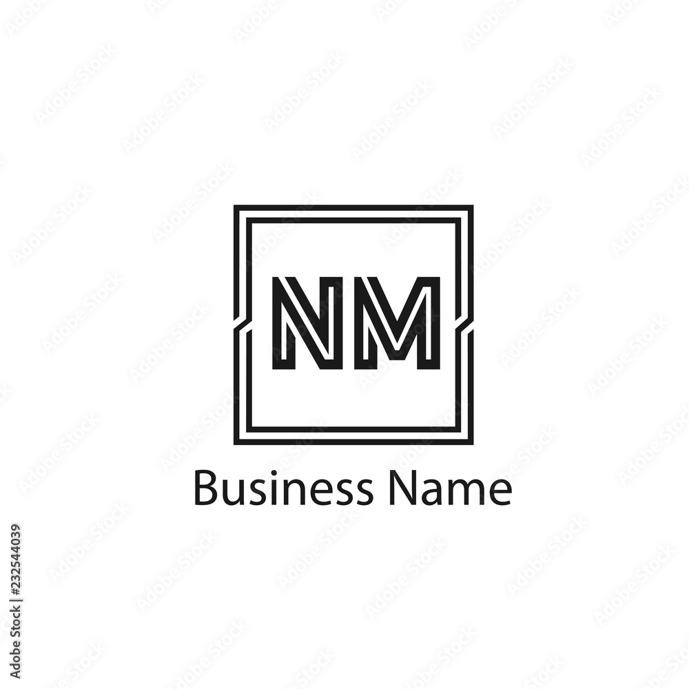 Initial Letter NM Logo Template Design Initial Letter NM Logo Template Design