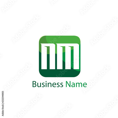 Initial Letter NM Logo Template Design
