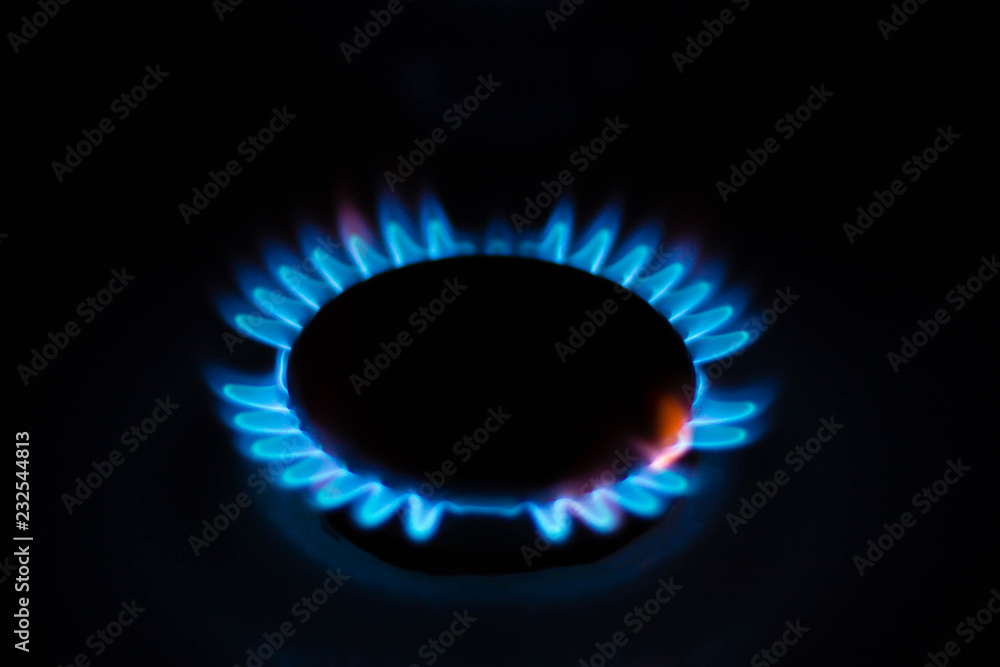 Gas burner at night Gas burner at night