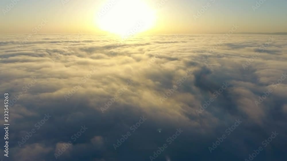 fly over the clouds 4k timelaps