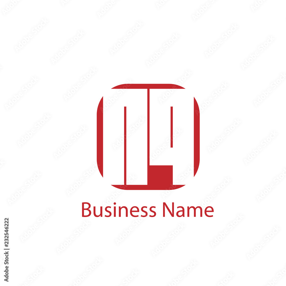 Initial letter NQ logo template Design