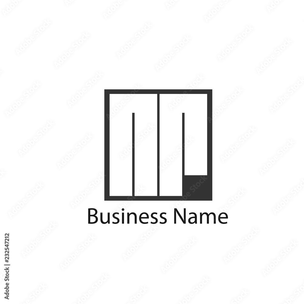 Initial letter NR logo template Design