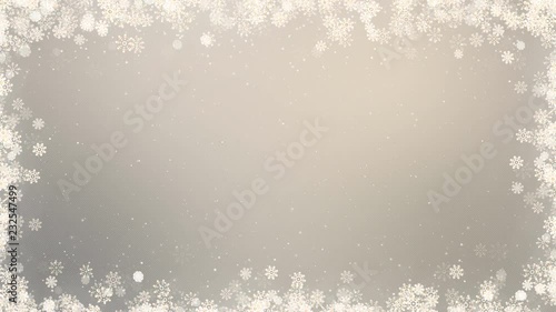 Wallpaper Mural New year frame background. Winter greeting video card with snowflakes, stars and snow. Seamless loop abstract christmas animation. Torontodigital.ca