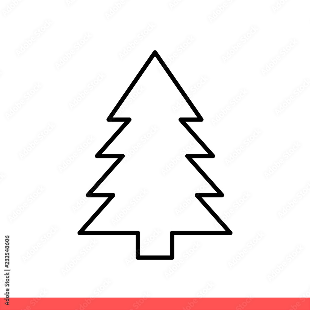 Christmas tree icon, vector illustration Christmas tree icon, vector illustration