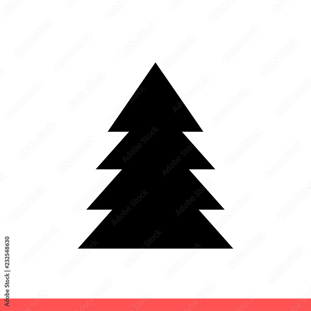 Christmas tree icon, vector illustration Christmas tree icon, vector illustration
