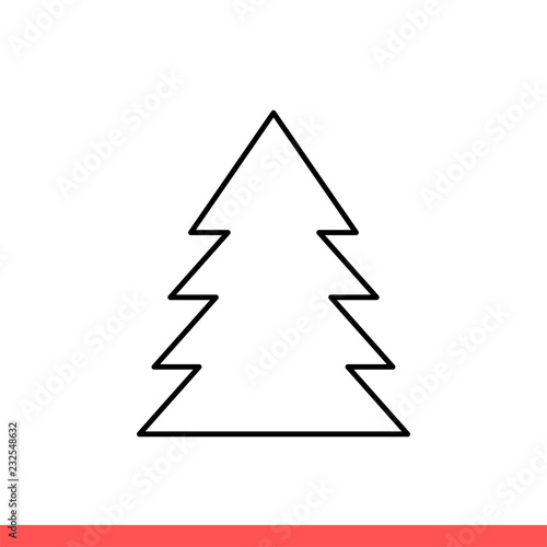 Christmas tree icon  vector illustration