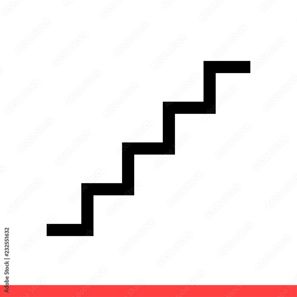 Stairs icon vector Stairs icon vector