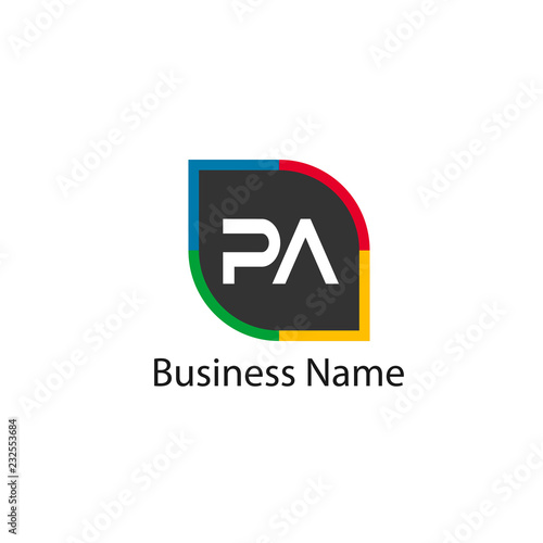 Initial Letter Pa Logo Template Design