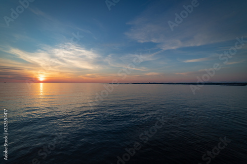 Sunsetting off Norway coast 