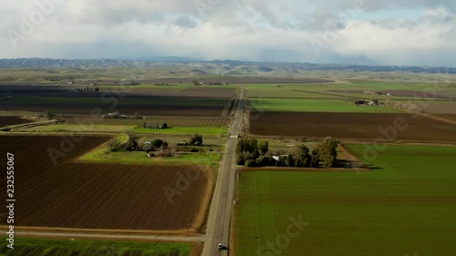 Aerial view of rural Glenn County in Northern California photo