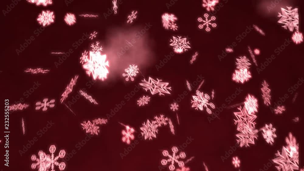 Winter Red Happy Holidays Motion Graphic With Snowflakes Winter Red Happy Holidays Motion Graphic With Snowflakes
