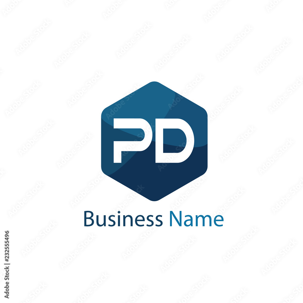 Fototapeta premium Initial Letter PD Logo Template Design