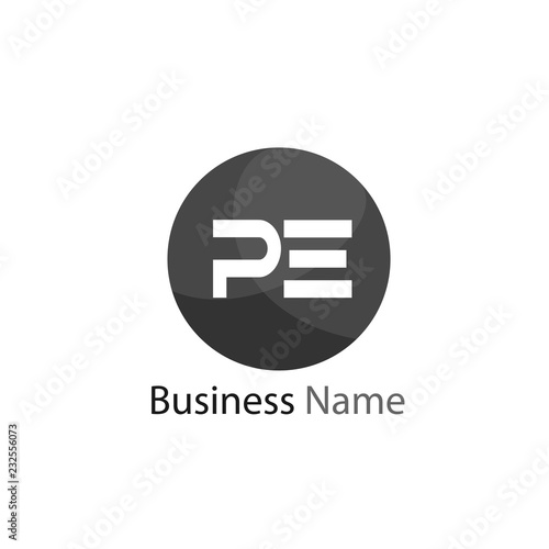 Initial Letter PE Logo Template Design
