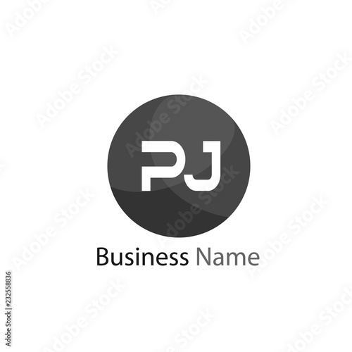 Initial Letter PJ Logo Template Design photo