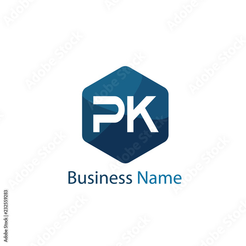 Initial Letter PK Logo Template Design