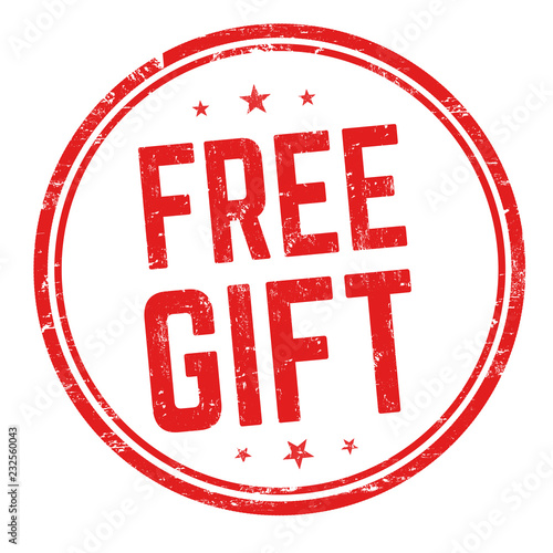 Free gift sign or stamp