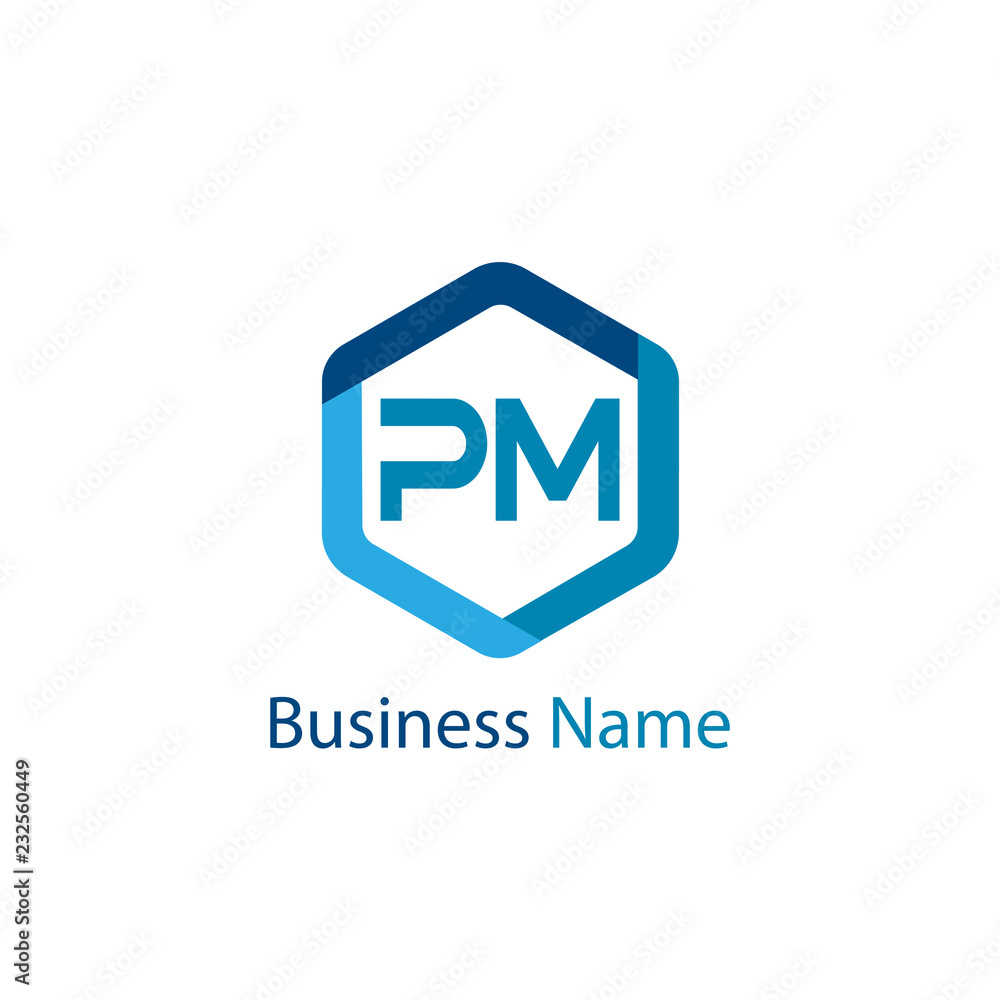 Initial Letter PM Logo Template Design Initial Letter PM Logo Template Design
