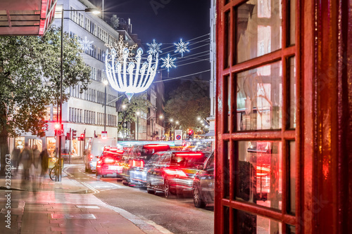 New Bond street decorated for Christmas, London photo