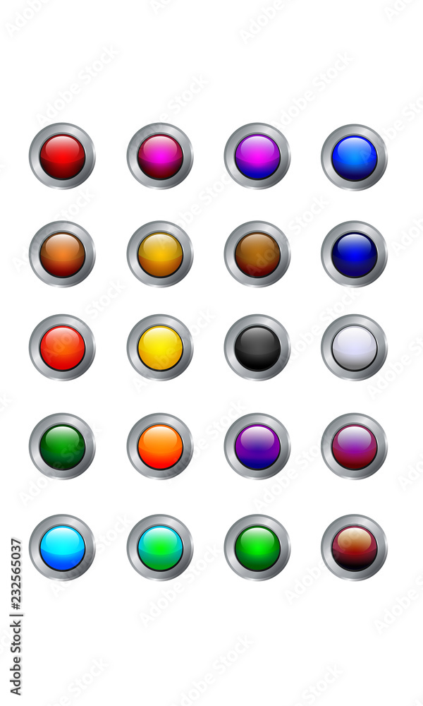 Multi Colored Buttons Multi Colored Buttons
