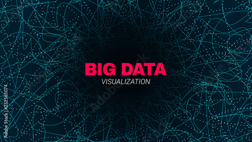 Abstract Big Data Futuristic Visualization.