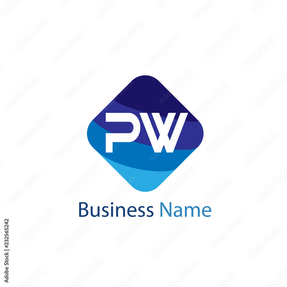 Initial Letter PW Logo Template Design Initial Letter PW Logo Template Design