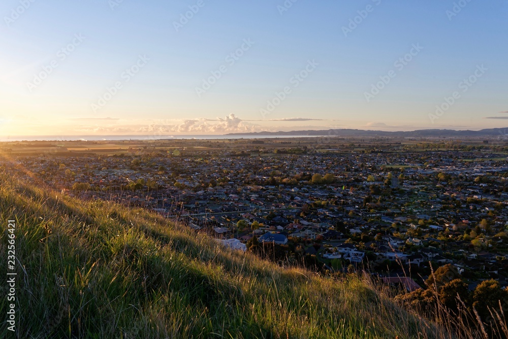 Sunrise over the town of Napier, New Zealand Sunrise over the town of Napier, New Zealand