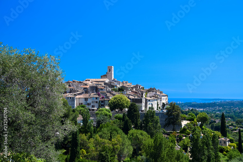 The hilltop medieval village of St Paul de Vence in Provence, France