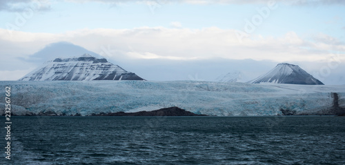 Northern sky and water of Svalbard