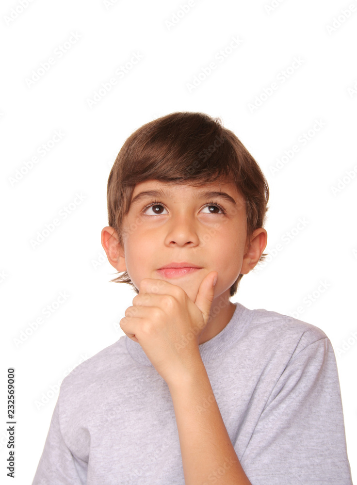 Cute kid making a decision Cute kid making a decision