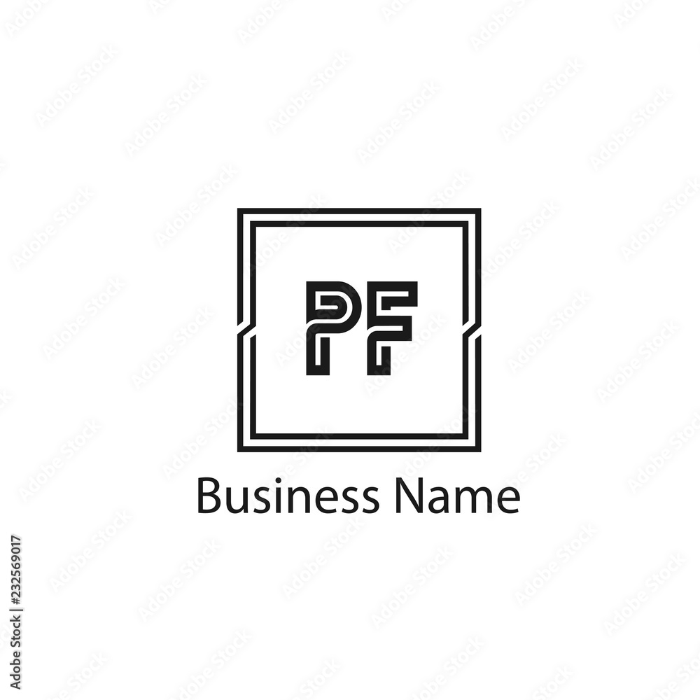 Initial letter PF Logo Template Design Initial letter PF Logo Template Design
