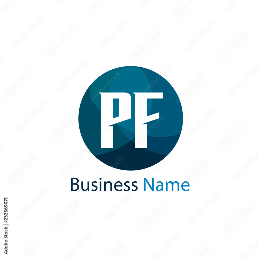Obraz premium Initial letter PF Logo Template Design
