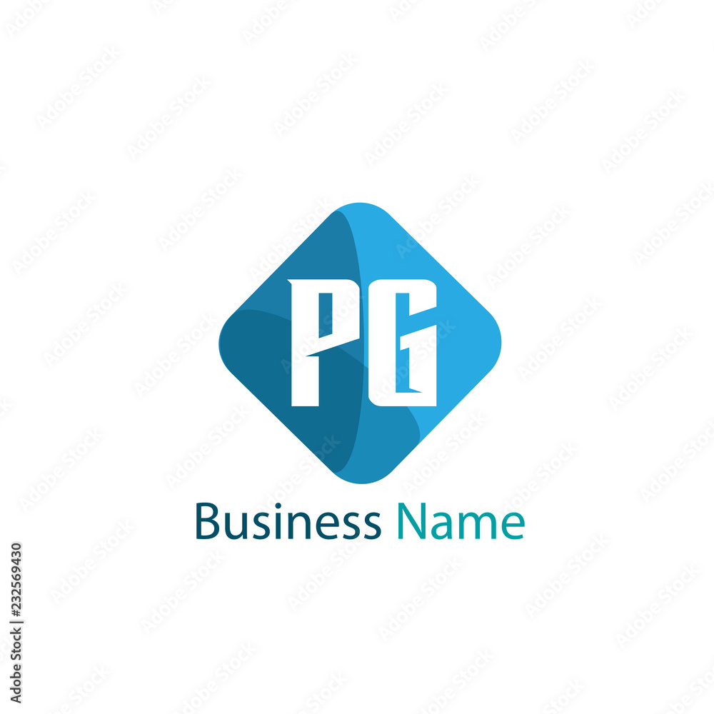 Fototapeta premium Initial letter PG Logo Template Design