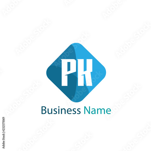 Initial letter PK Logo Template Design