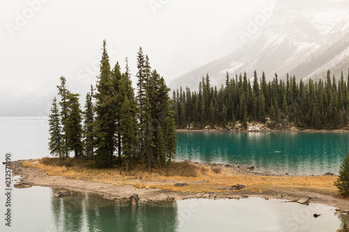 Beautiful lake on a cloudy day