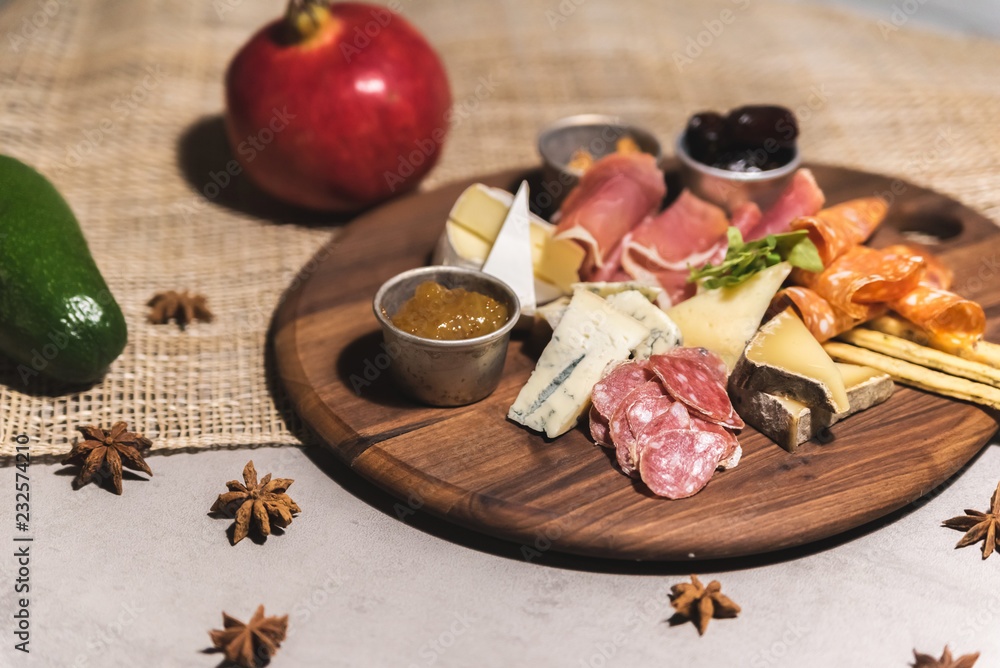 Meat and cheese appetizer
