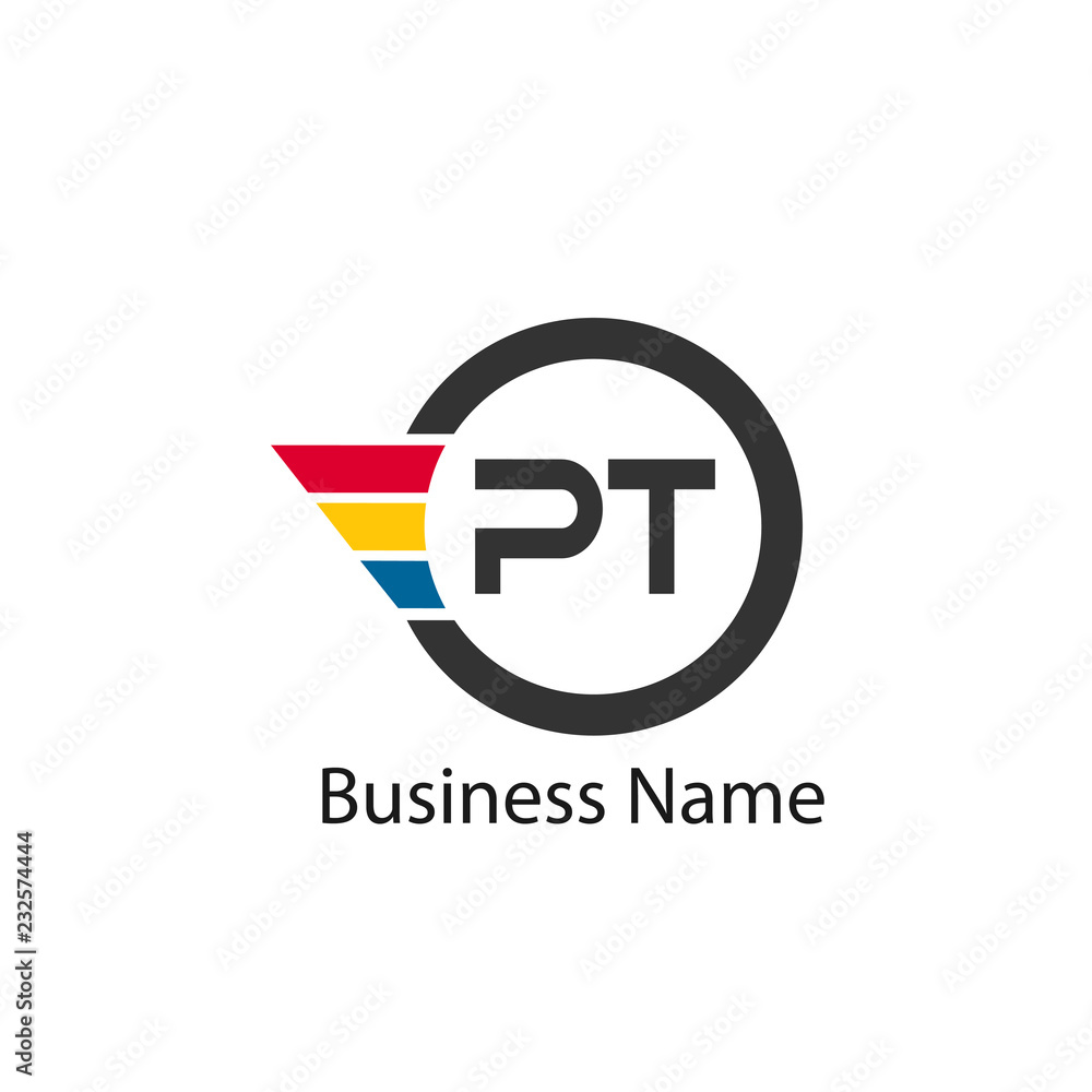 Initial letter PT Logo Template Design Initial letter PT Logo Template Design