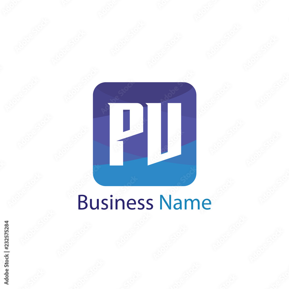Obraz premium Initial letter PV Logo Template Design