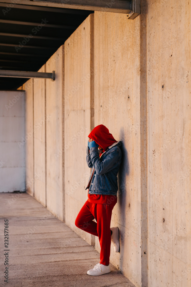 Stylish man posing near wall Stylish man posing near wall