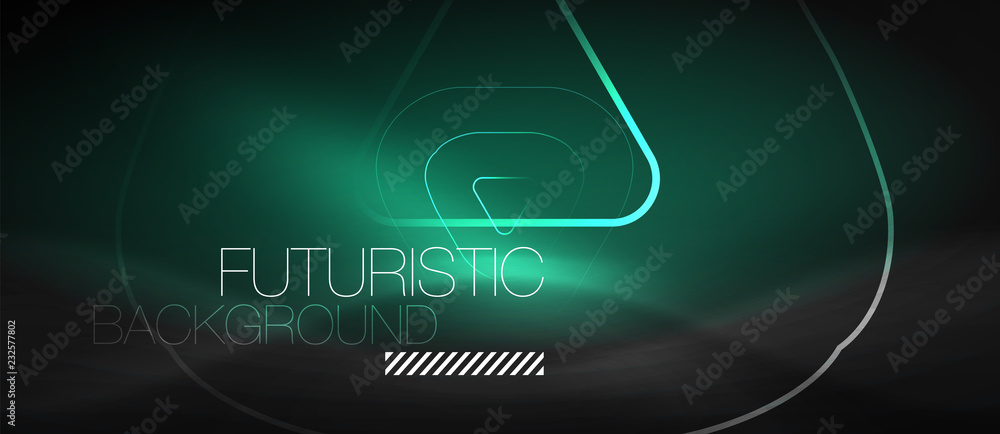 Dark black abstract background with neon colors and lines Dark black abstract background with neon colors and lines