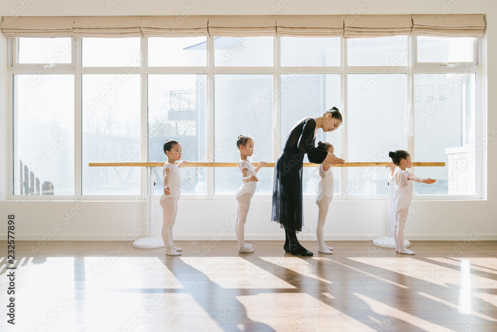 Ballet teaching teaching students in class Ballet teaching teaching students in class