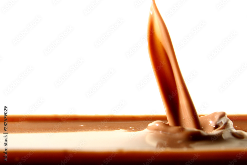 Chocolate drink on white background Chocolate drink on white background