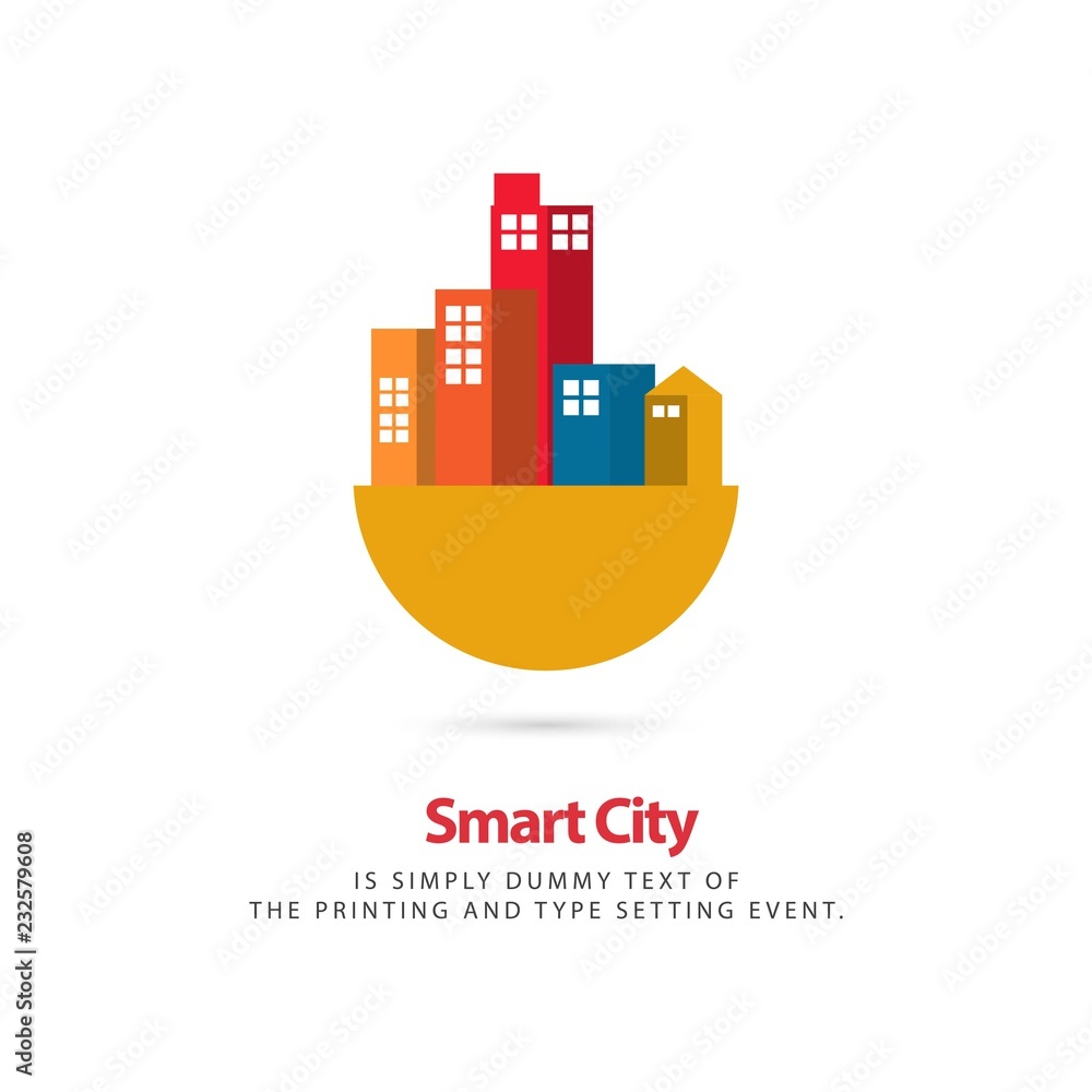 Smart City Vector Template Design Illustration Smart City Vector Template Design Illustration