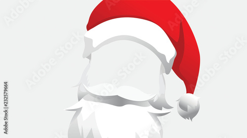 cute cartoon santa claus hand presenting your text or product isolated on white background. design for copy space text and blank background