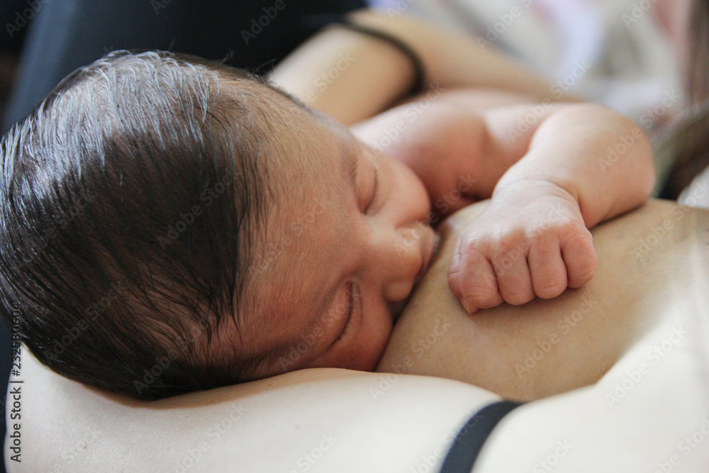 Newborn baby nursing Newborn baby nursing