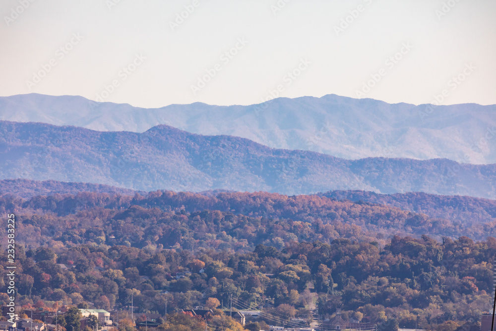 Great Smoky Mountains seen from Knoxville, TN